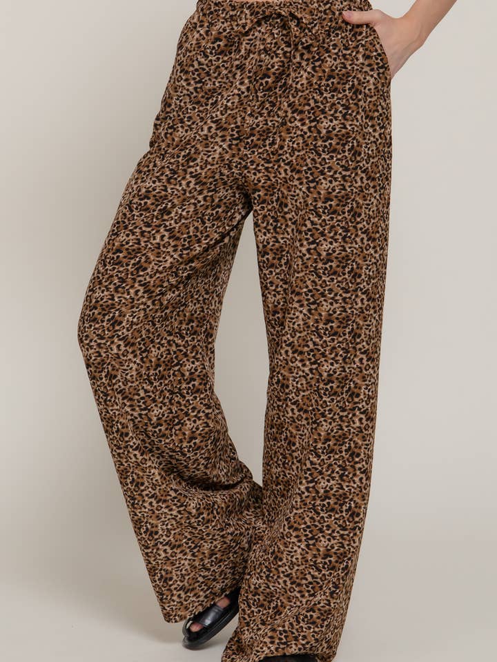 Mid Waist Elastic Waistband Print Long Pants for wholesale by Active Basic | Active USA