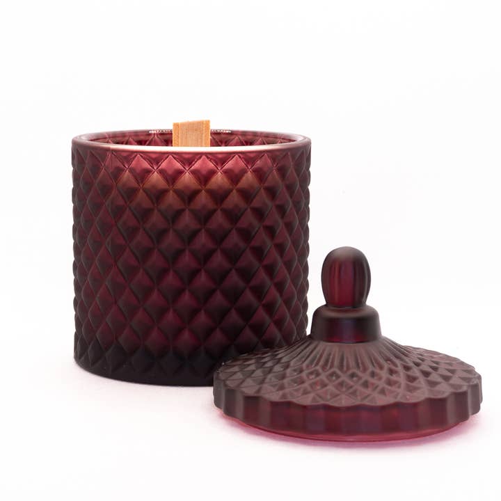 Cassis Rose Soy Candle – Matt Burgundy, Vegan & Hand-Poured for wholesale by Fearless Luminosity