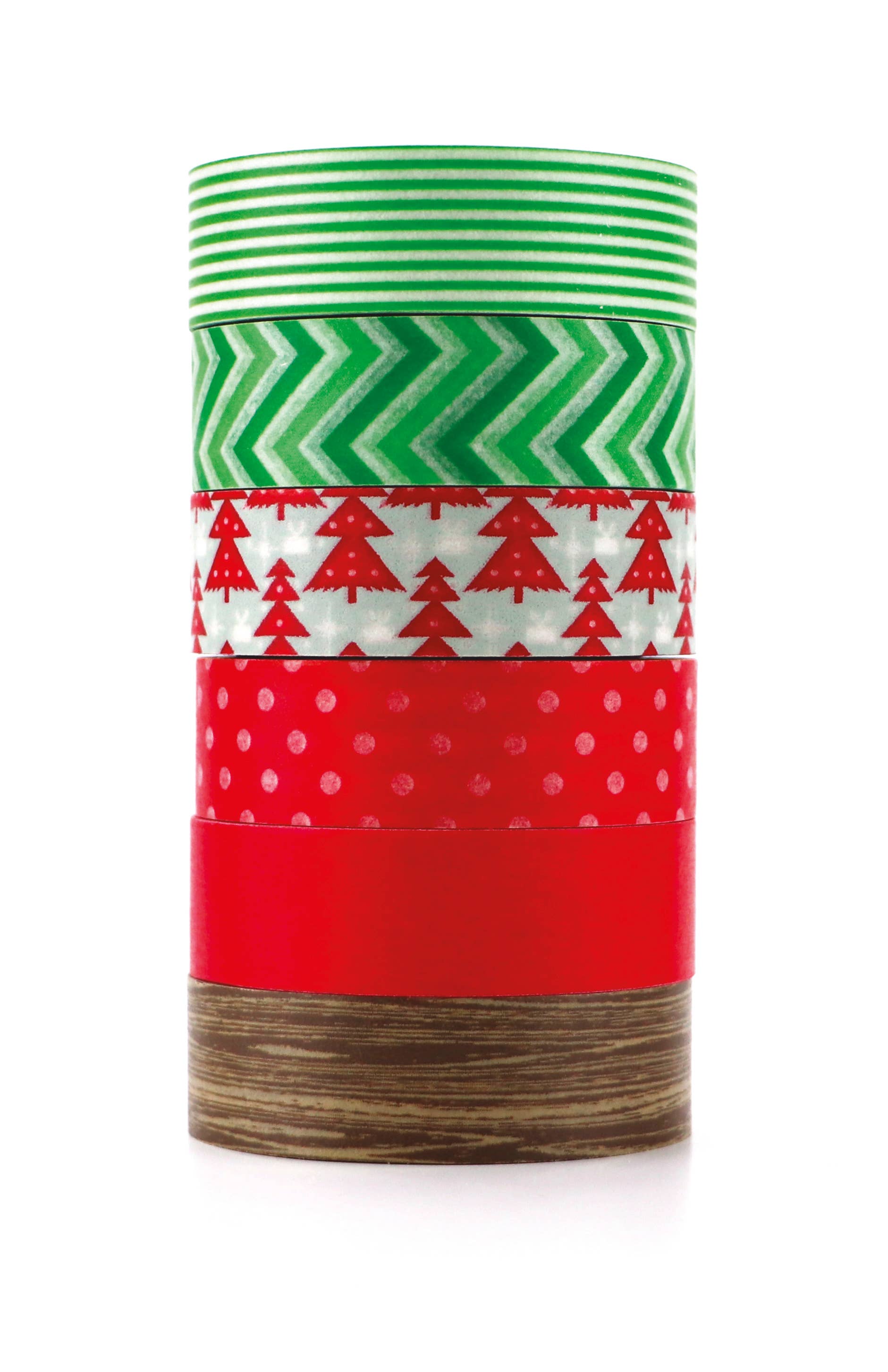 Graine Créative - Vente Bougies originales - LOT 6 RUBANS ADHESIFS ASSORTIMENT HIVER 15x10m0