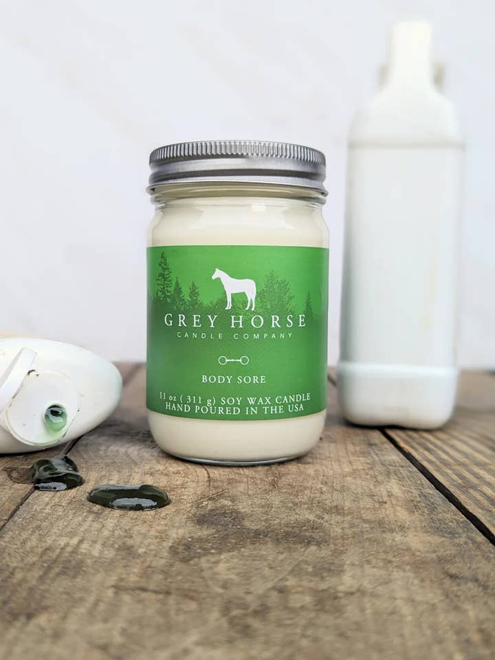 Body Sore Soy Candle - CLOSEOUT for wholesale by Grey Horse Candle Company