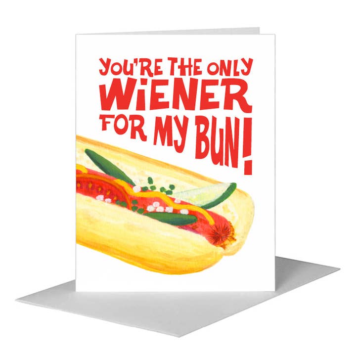 Hot Dog, Greeting Card (#8596H) for wholesale by Printed Canvas