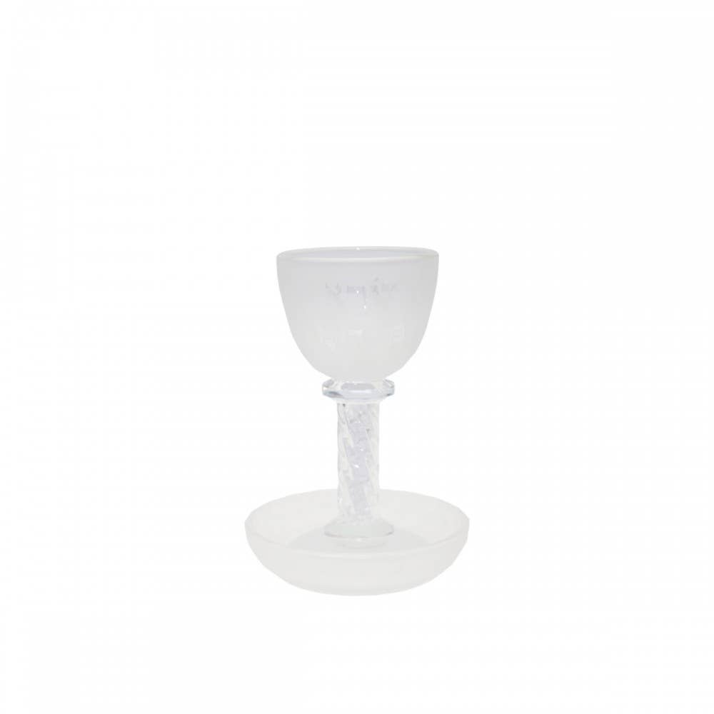AULICA – Engroshandel Drikkeglas/kop – Kiddush-bæger på sandfarvet fod0
