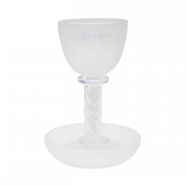 AULICA – Engroshandel Drikkeglas/kop – Kiddush-bæger på sandfarvet fod0