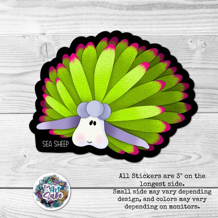 Sea Sheep Sticker for wholesale by For Art Sake Stickers