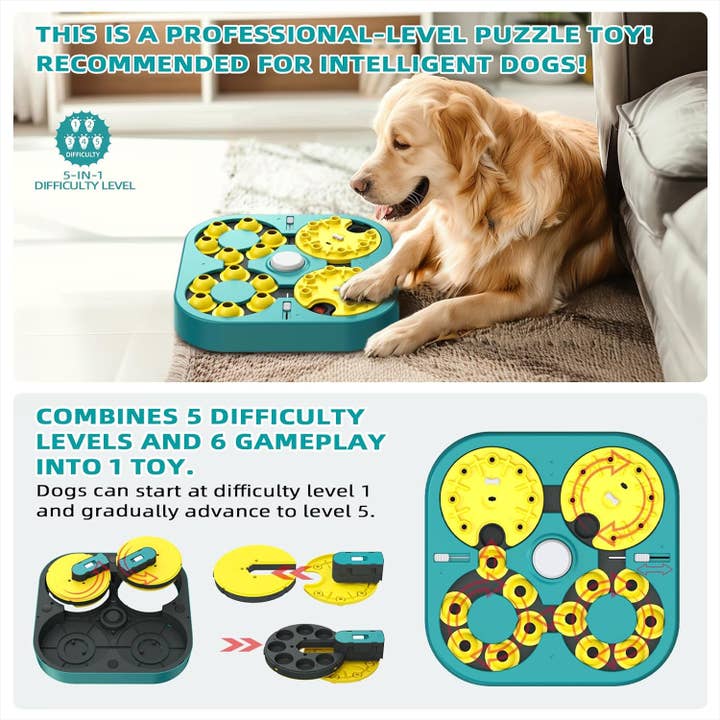 Green KADTC ADVENTURER DOG PUZZLE TOY LEVEL 5 IN 1 for wholesale on Faire2
