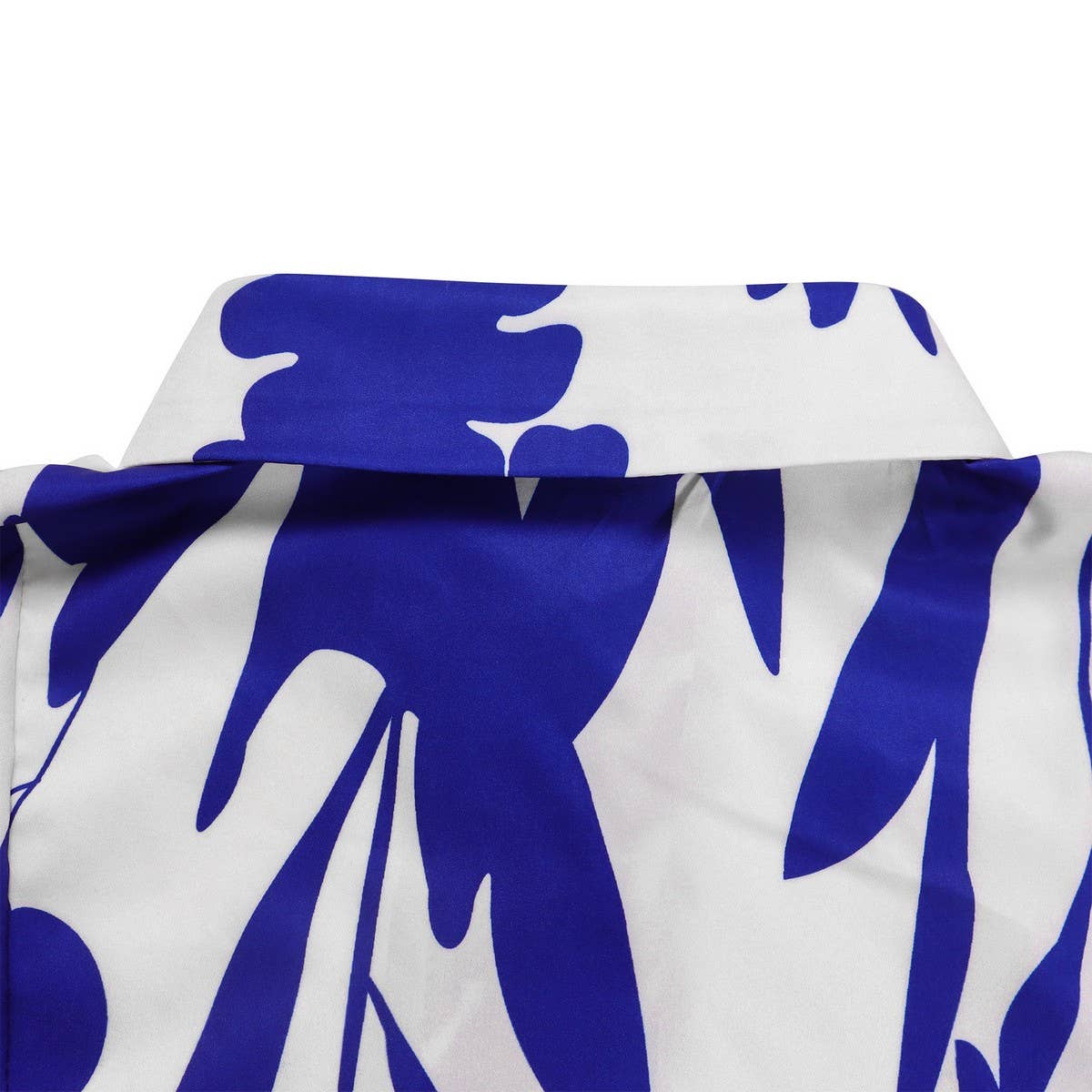 ACCITY - Wholesale Dress - Women's - TEMPERAMENT PRINTED IRREGULAR LAPEL DRESS_CWDMD36558