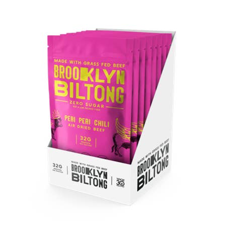 Brooklyn Biltong - Wholesale Jerky - 2oz Grass Fed Biltong Naked Tender Steak Slices Chili 2