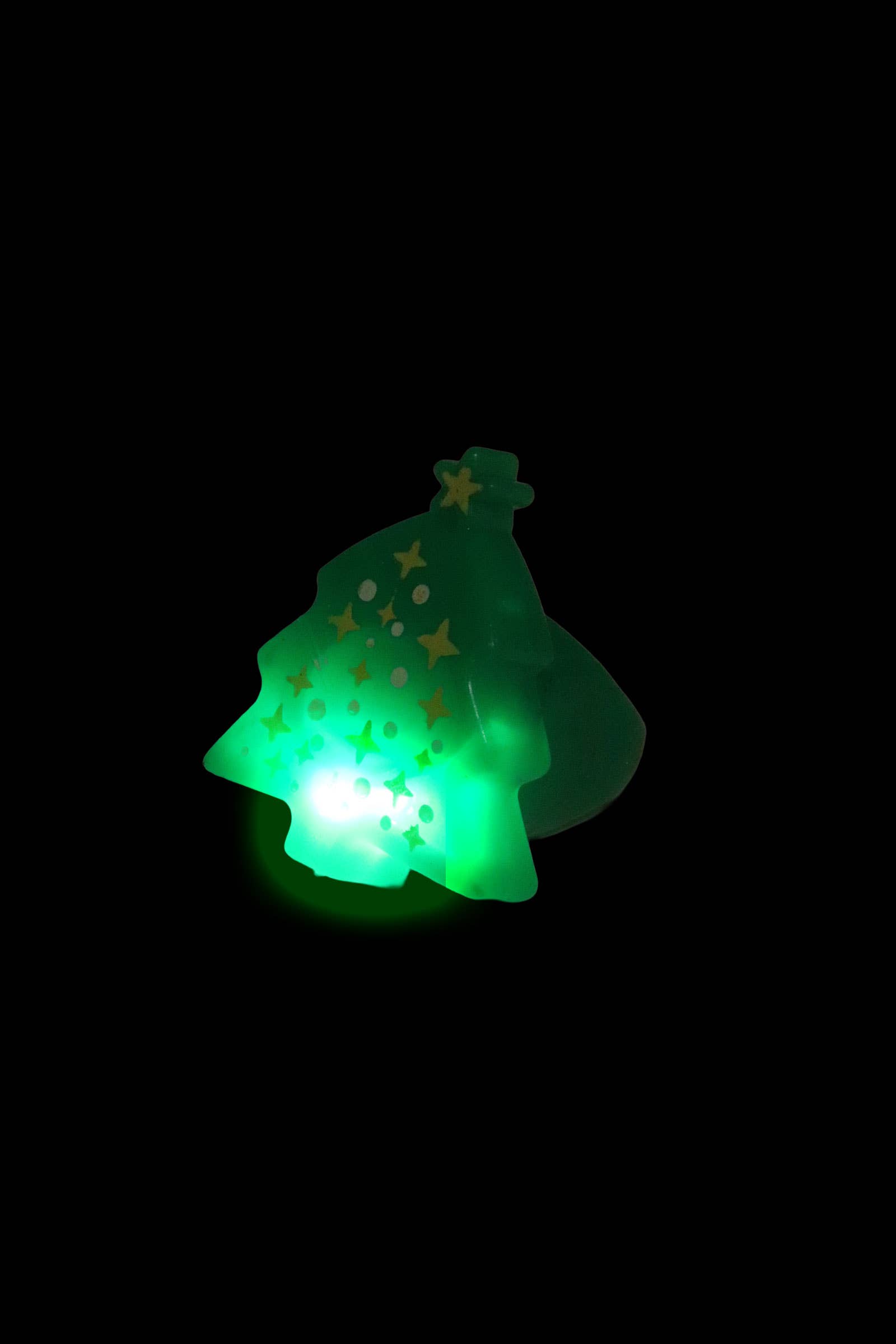AS SHOWN Christmas Tree Jelly Led Light-up Ring - 24 Pcs for wholesale on Faire8