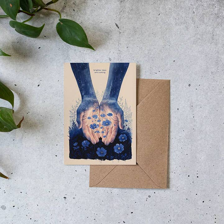Botanopia - gifts , decor and cards for plant lovers - Wholesale Friendship Card - Brighter Days Are Coming | Encouragement Friendship Card2