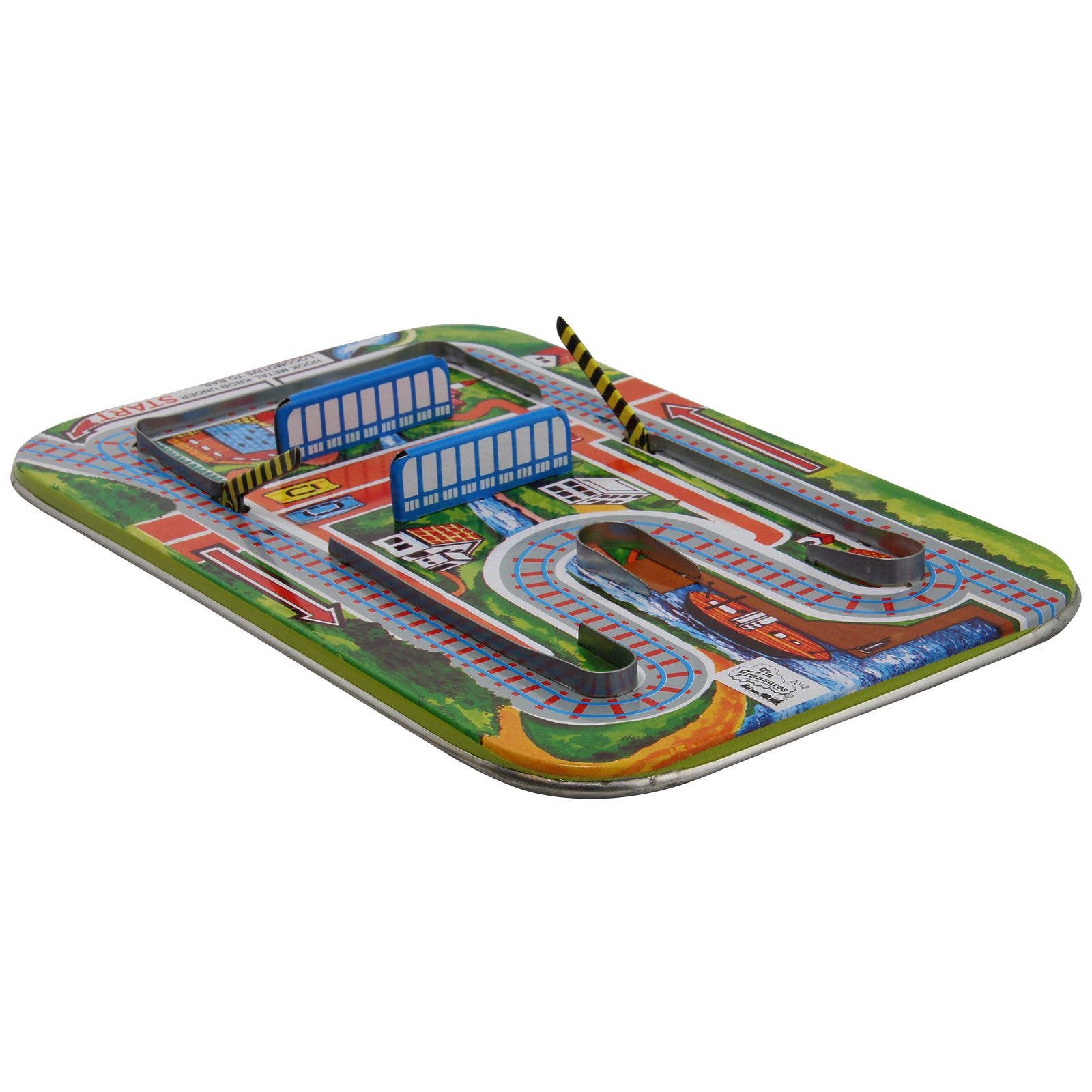 Tribal Trade GmbH - Wholesale Toy Set - Kids - Cross Road Train Tin Toy Play without Tin Cars0