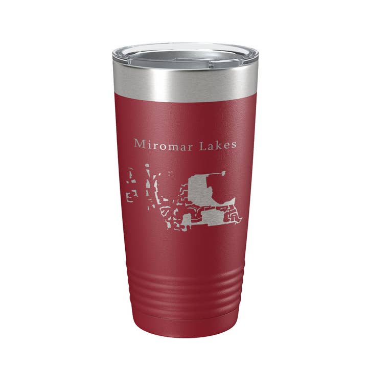 CarveBright - Wholesale Insulated Mug/Tumbler - Miromar Lakes Lake Como Map Tumbler Travel Mug Insulated Laser Engraved Coffee Cup Florida 20 oz16