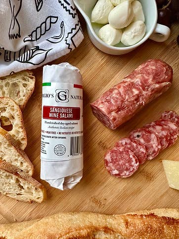 Giorgio's Naturals - Wholesale Salami - Sangiovese Wine Salami Retail Chub - All Natural