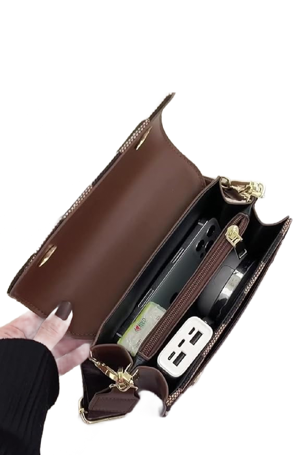 Embellish Your Life - Wholesale Crossbody Bag - Women's - Upcycled Checker Chained Crossbody Bag5