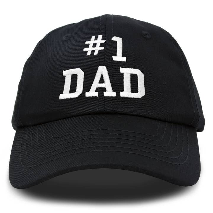 Dalix - Wholesale Baseball Cap - Men's - DALIX #1 Dad Hat Number One Fathers Day Embroider Ball Cap