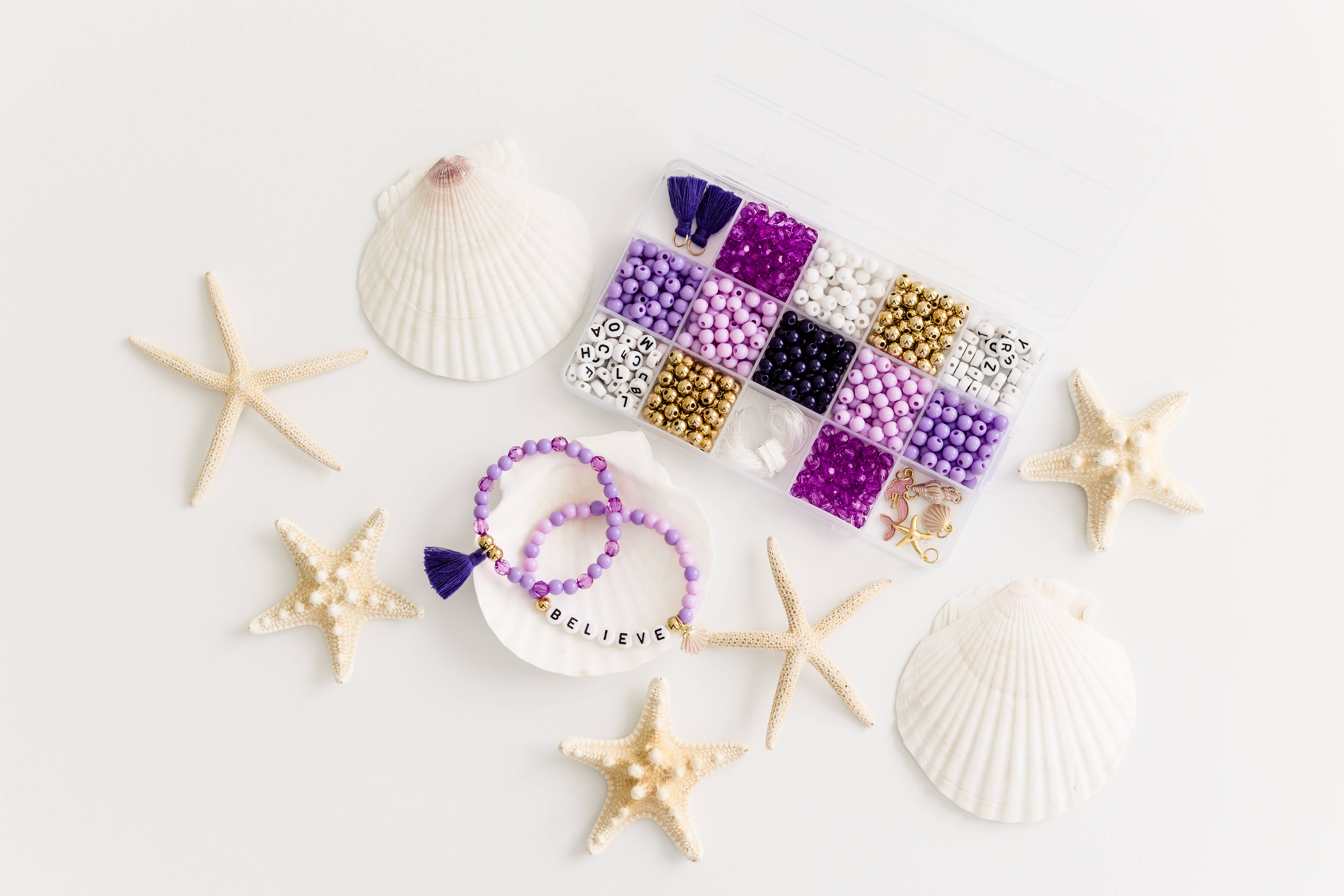 Stacked Sweetly - Wholesale DIY Jewelry - Kids - Mermaid At Heart DIY Stretchy Bracelet Craft Kit10