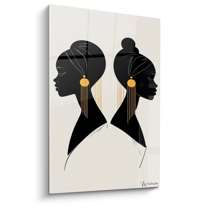 Tableau femmes africaines Sœurs d'or - édition africa pour la vente par Walensky