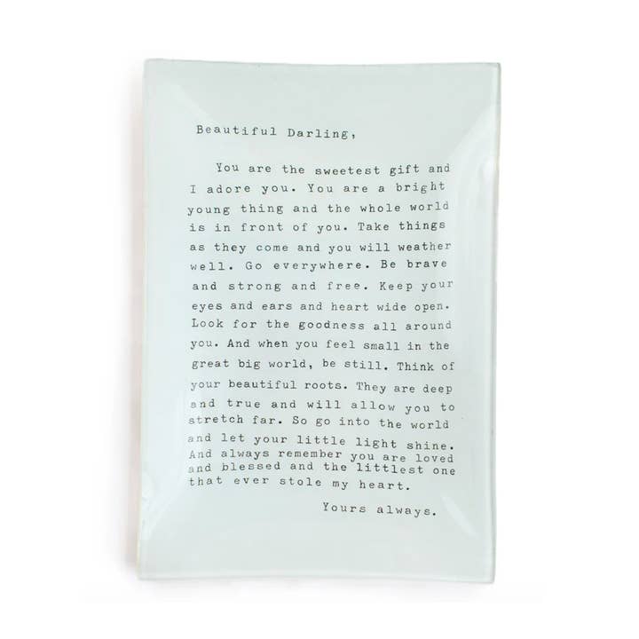 Letter For Sophie Large Rectangle Decoupage Plate for wholesale by Sugarboo & Co