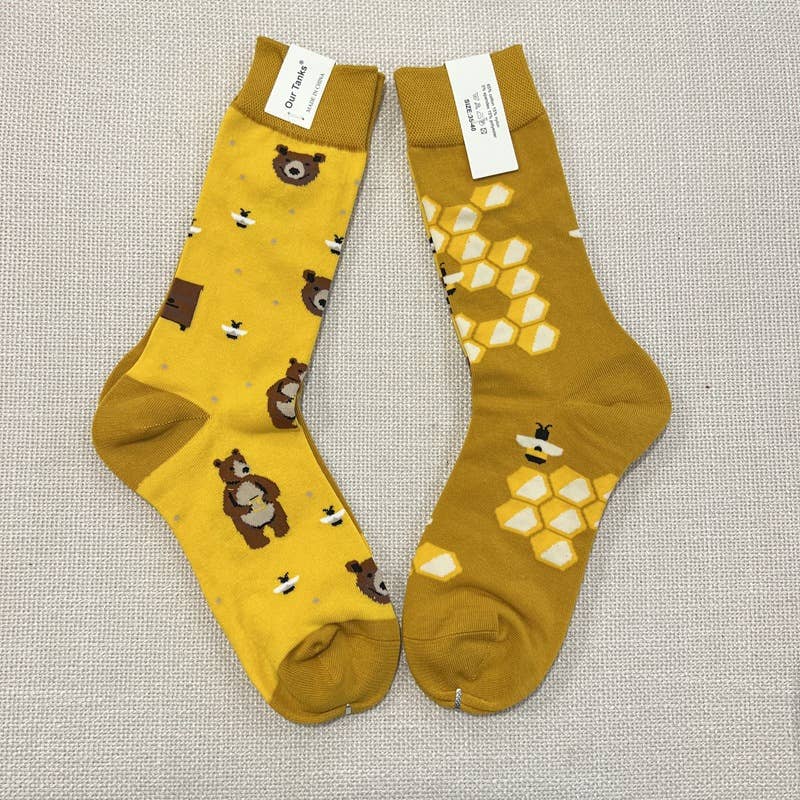 Tourtiwi - Wholesale Socks - Women's - AB Version Cartoon Animal & Fruit Pattern Crew Socks20