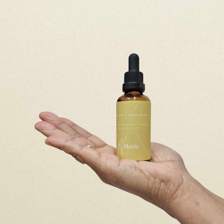 Hemp & Sandalwood multi purpose oil 50ml for wholesale by Mettle Women Inc.