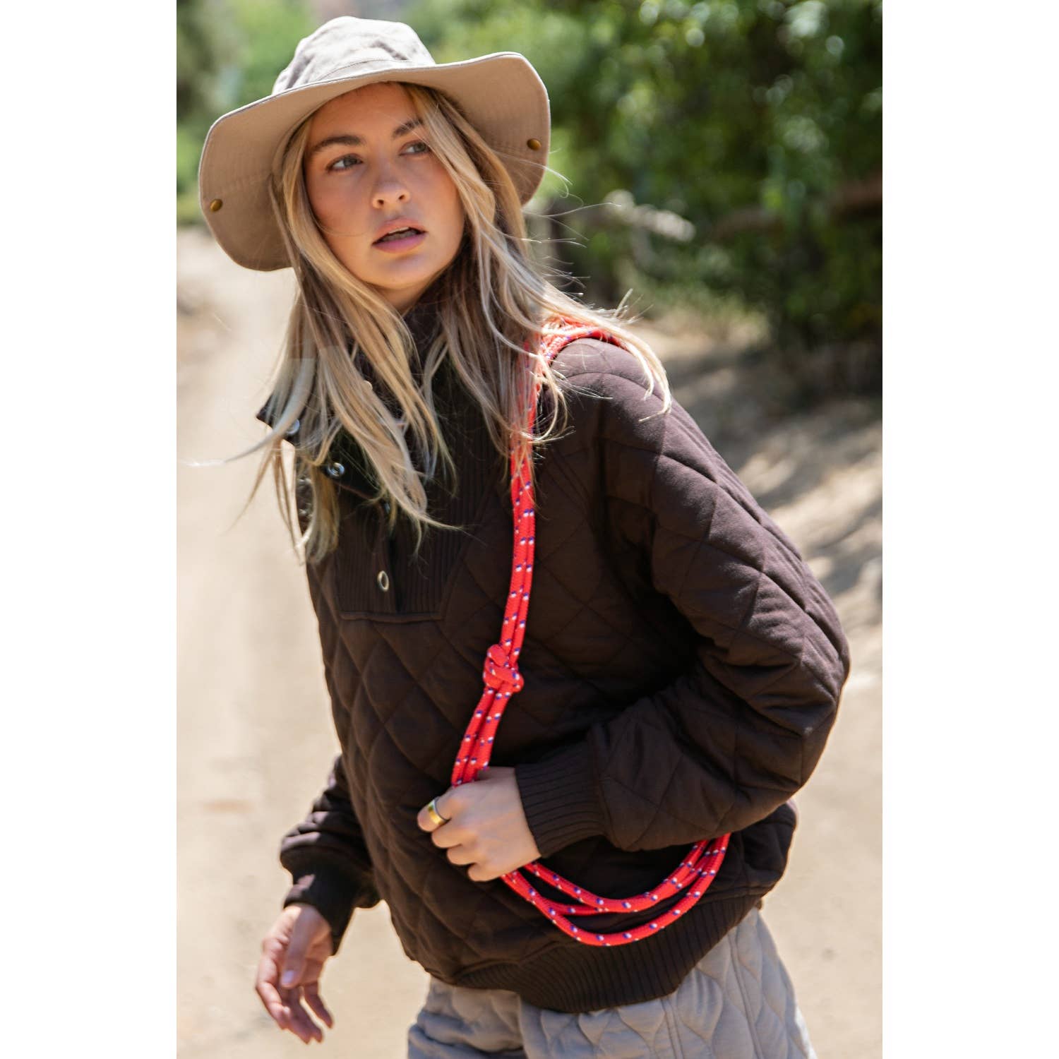 Rae Mode - Wholesale Lounge Top - Women's - QUILTED SNAP PULLOVER5