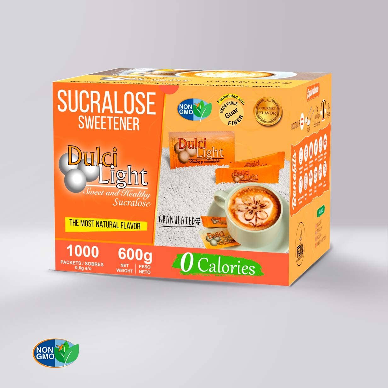 Dulcilight - Wholesale Sugar/Sweetener - Granulated Sucralose Sweetener Dulcilight 1000 sachets