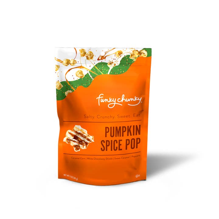 Pumpkin Spice Pop | Caramel Corn Chocolate Popcorn | fall for wholesale by Funky Chunky