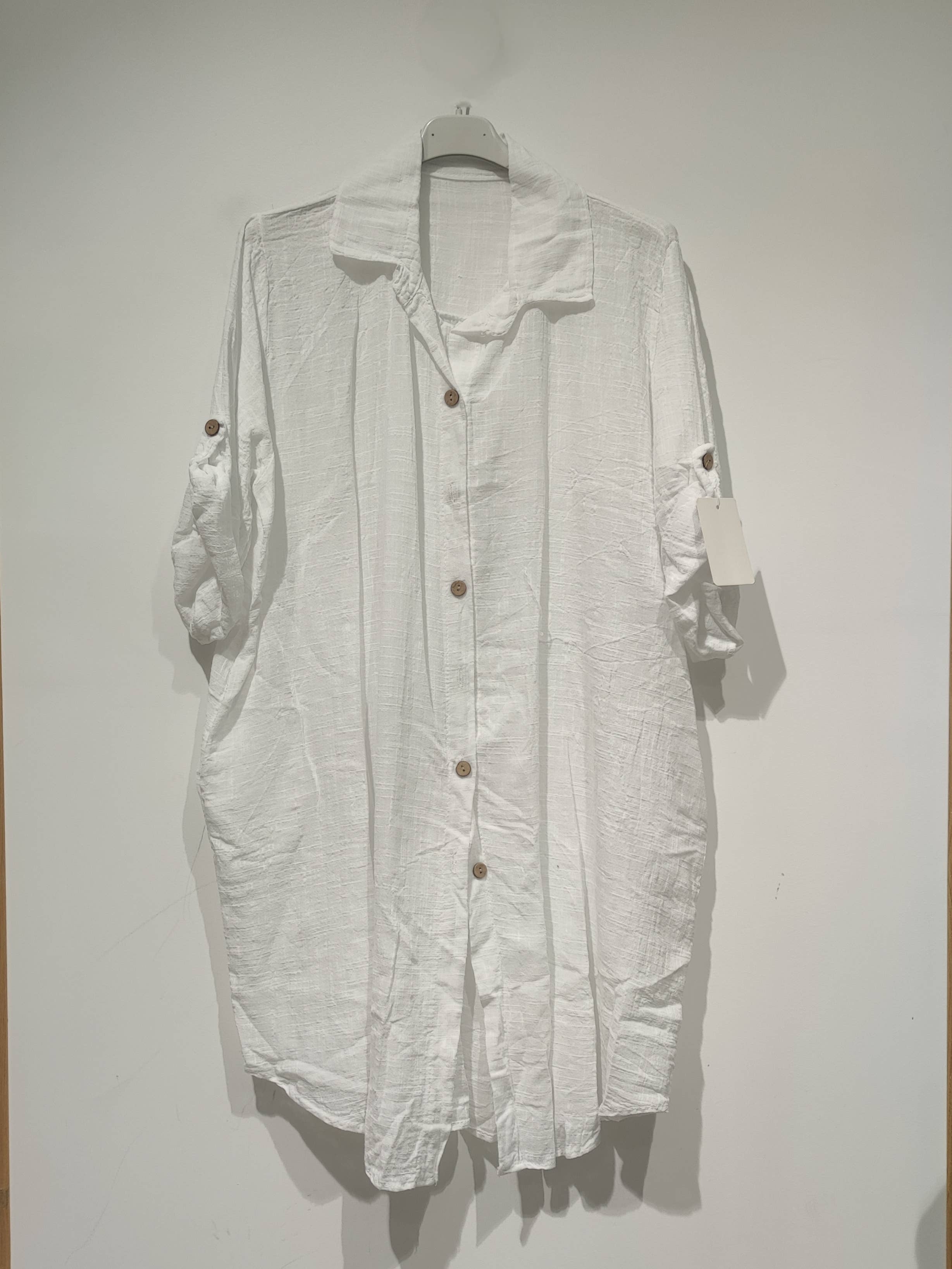 Pomelo paris – Vestido - Mulher por atacado – Lisa Vestido algodão linho - PE253