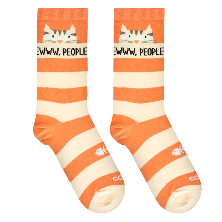 Cool Socks - Wholesale Socks - Women's - Eww People Cats - Womens Crew Folded