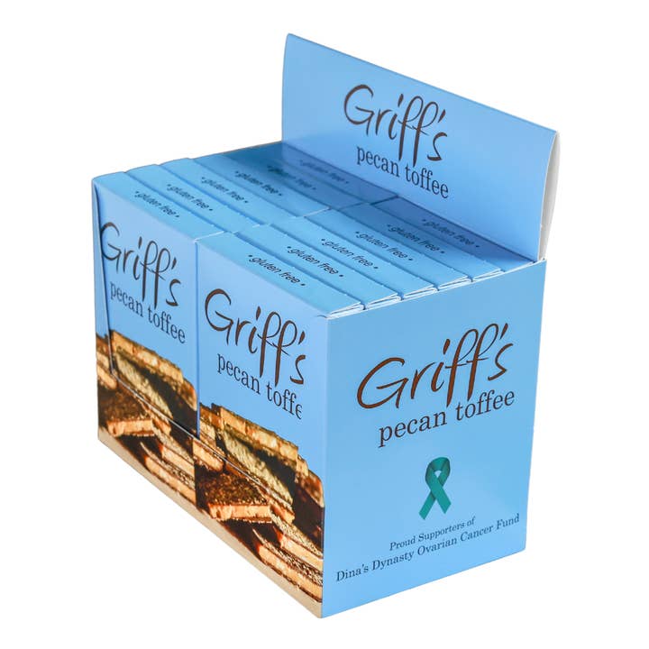 Griff's Toffee - Wholesale Toffee - Griff's Pecan Toffee - 2oz Dark Chocolate Toffee2