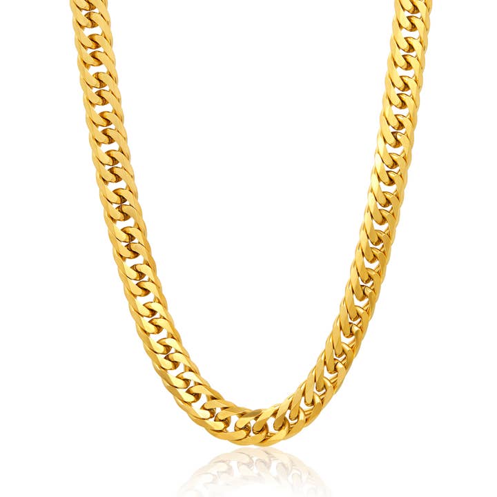 West Coast Jewelry - Wholesale Link & Chain Necklace - Invicta Jewelry Double Curb Chain Necklace (11.5mm) - 24"2
