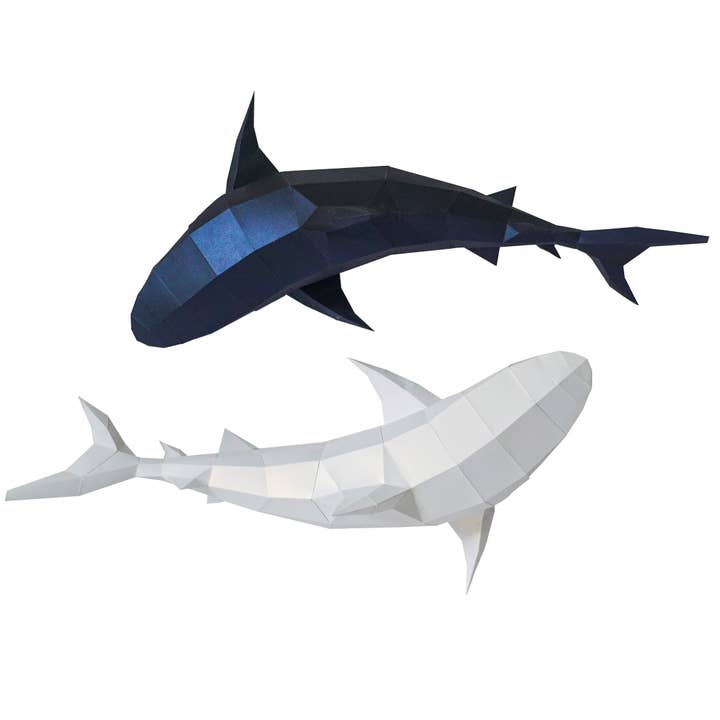 PAPERCRAFT WORLD - Wholesale Wall Accent - Tiger Sharks 3D PaperCraft Wall Art Origami Model