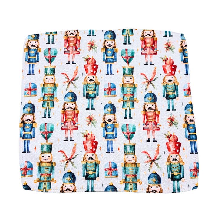 Christmas Nutcracker Waffle Washcloth - Christmas Decor for wholesale by Driftless Studios