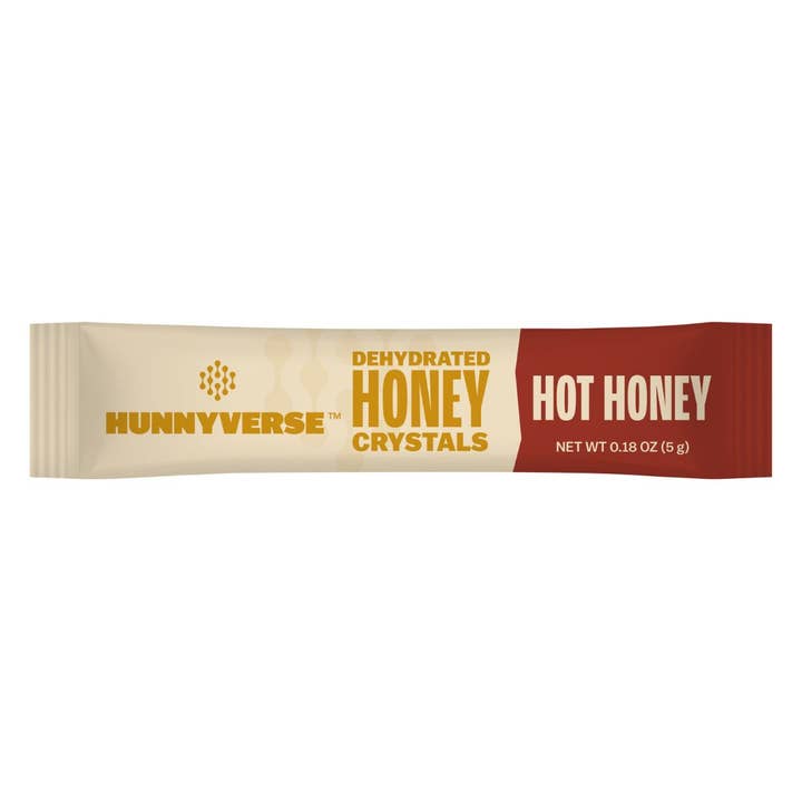 DEHYDRATED HONEY CRYSTALS - HOT - SKINNY PACKS - 30 CT for wholesale by Hunnyverse Dehydrated Honey Crystals