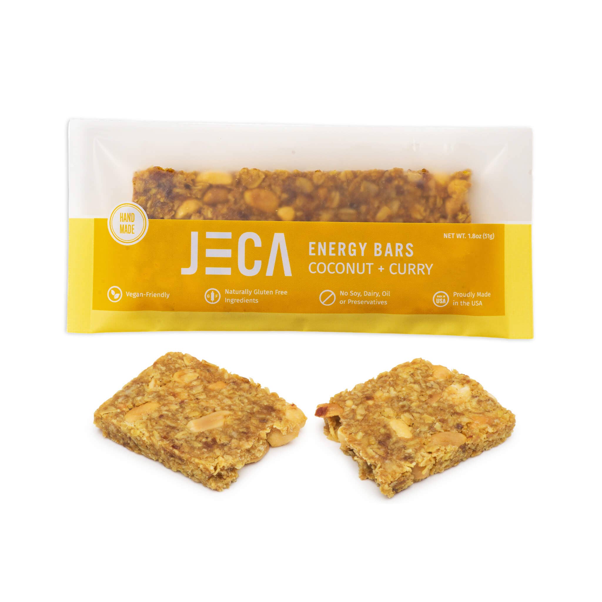 Jeca Energy Bars - Vente Barres de céréales - Barre énergétique à la noix de coco et au curry1