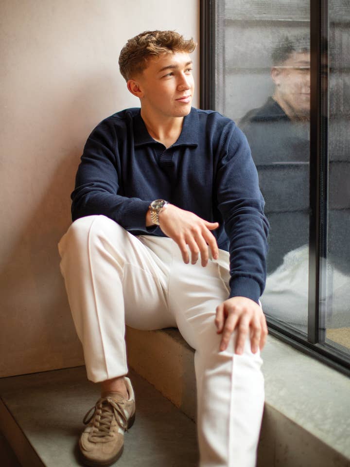 Damian Top | Navy for wholesale by CHALK