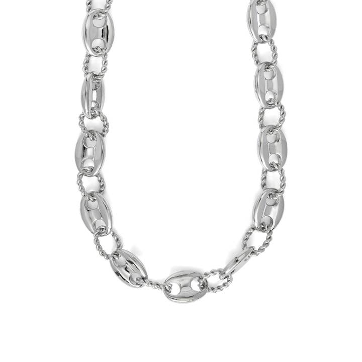 Luxenter halskæde med rhodium finish - Laroth for engroshandel hos Luxenter