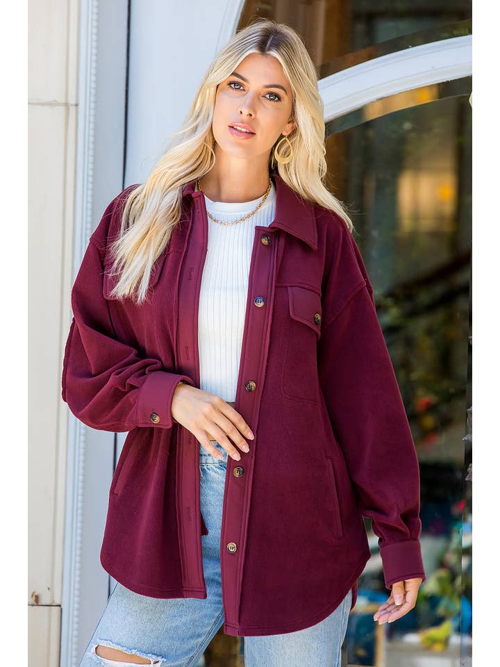 Sweet Lovely by Jen - Wholesale Shirt Jacket/Shacket - Women's - SOFT COZY WASHED SHACKET27