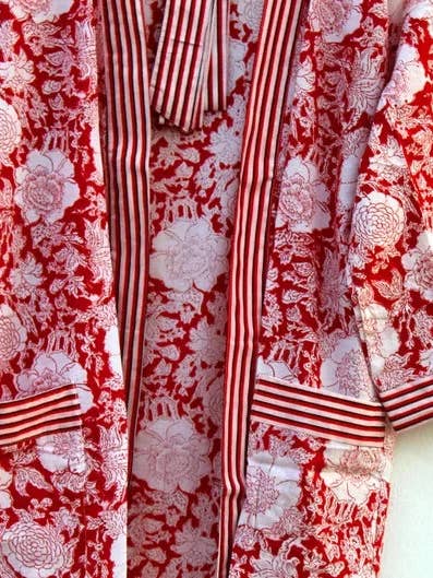 GYPSY STUDIO – Engroshandel Morgenkåbe - Dame – Bloktryk Kimono Kjoler Brudepige Kimono Kjole Blomster Kimono Kjoler