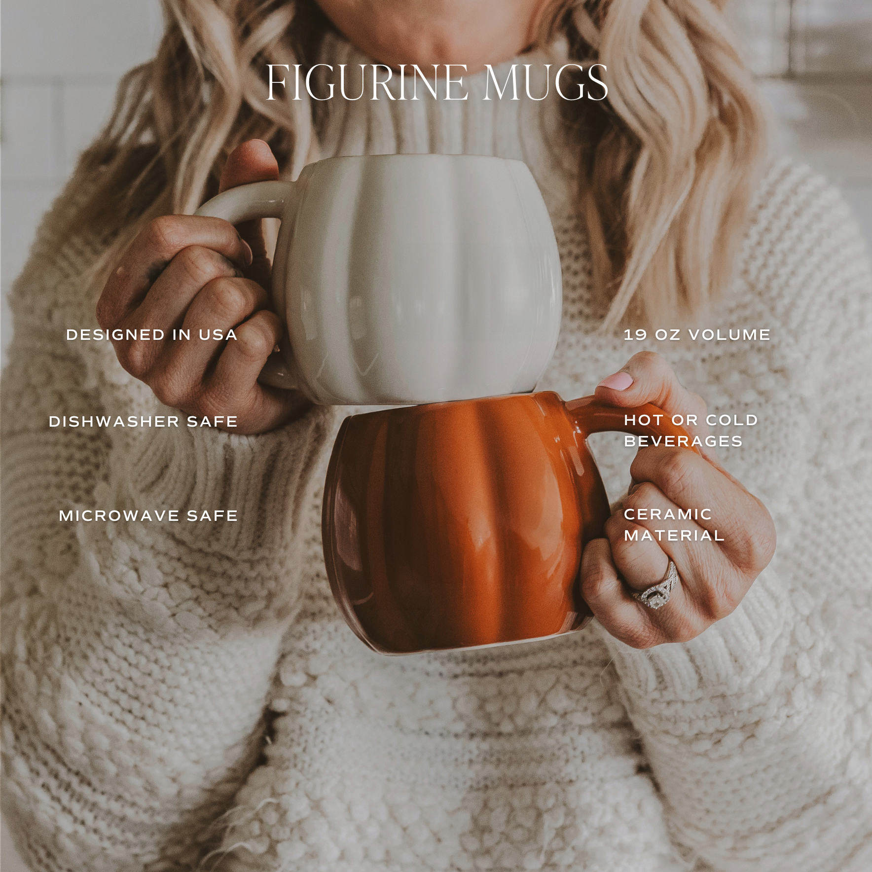 Sweet Water Decor – Engroshandel Kaffekrus – Brun græskarkaffekrus - Efterårsdekoration & gaver4