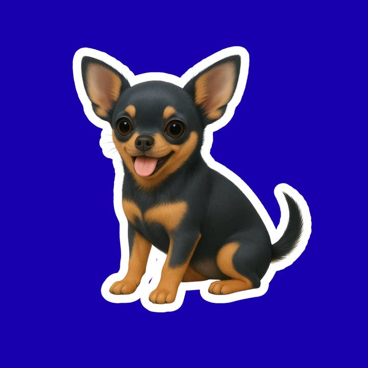 Designs by Mysh - Vente Autocollant - Autocollants de chien Chihuahua – Autocollant en vinyle aquarelle découpé, décalcomanie pour animaux de 3” durable pour ordinateur portable, bouteille d'eau, journal9