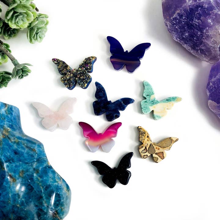 Rock Paradise - Wholesale Spiritual Stone/Crystal - Crystal Butterfly Gemstone Cabochon (RK128)(RK12)