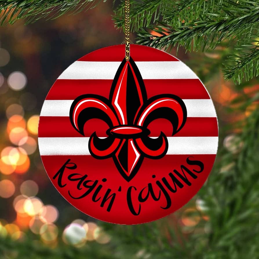 on the Bayou - Wholesale Ornament - University of Lafayette inspired ragin’ cajun ornaments 2