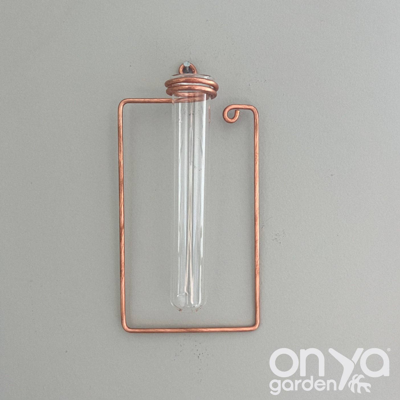 On Ya Garden - Wholesale Hanging Planter - Copper Rectangle Propagation Wall Vase, Hanging Propagation Station2