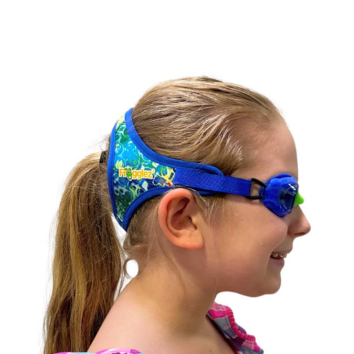 Blue Wavez Swim Goggles for Kids for wholesale by FROGGLEZ Swim Goggles