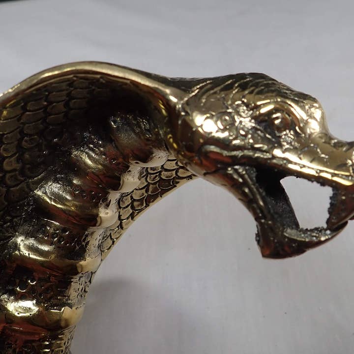 Cobra Door Handle, Vintage Solid Bronze Serpent Door Handle for wholesale by Ubud Glass