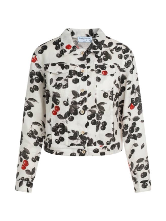 Giacca in misto lino stampato per la vendita all'ingrosso da parte di Haris Cotton