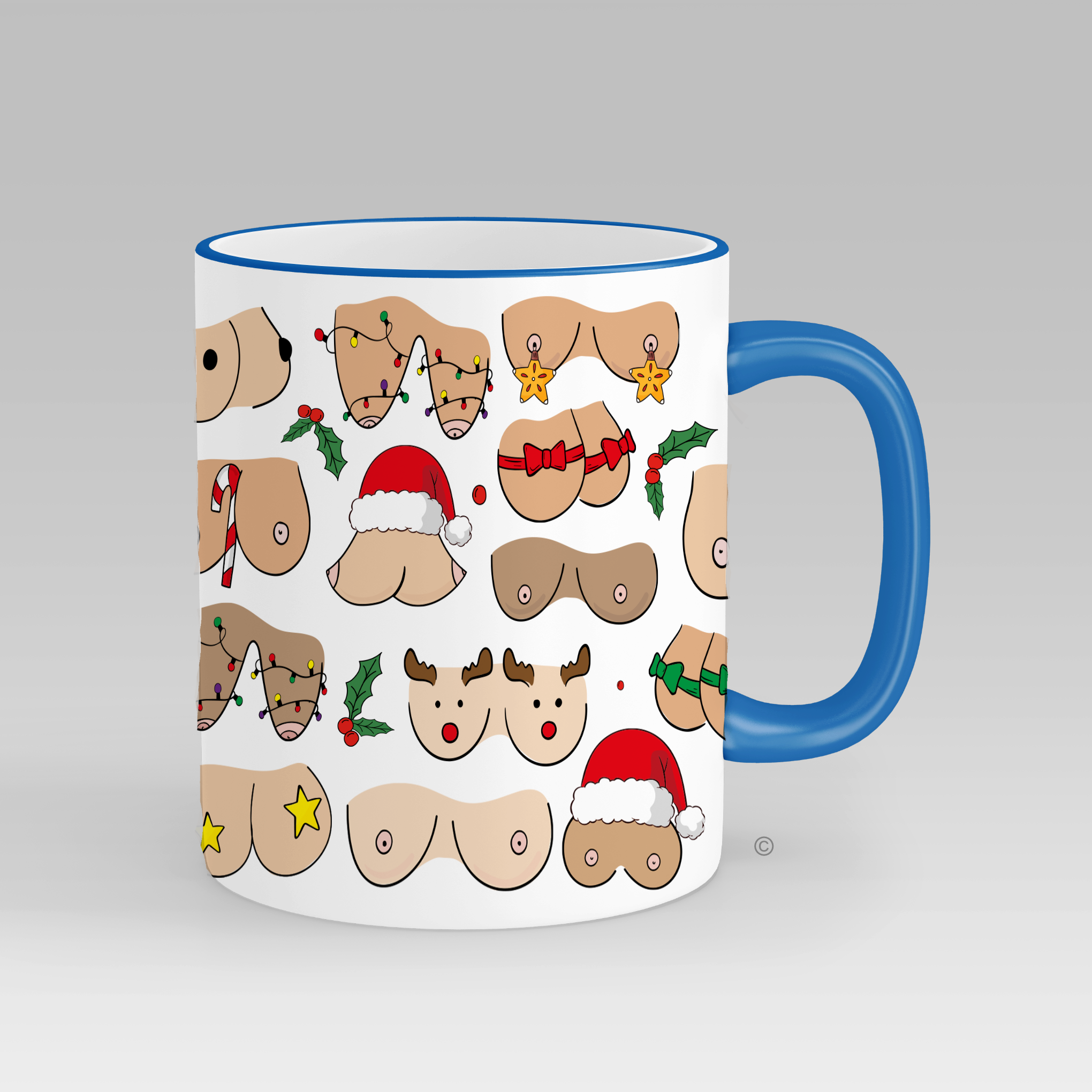 Risqué Gifts - Wholesale Coffee Mug - Boobs Christmas Mug2