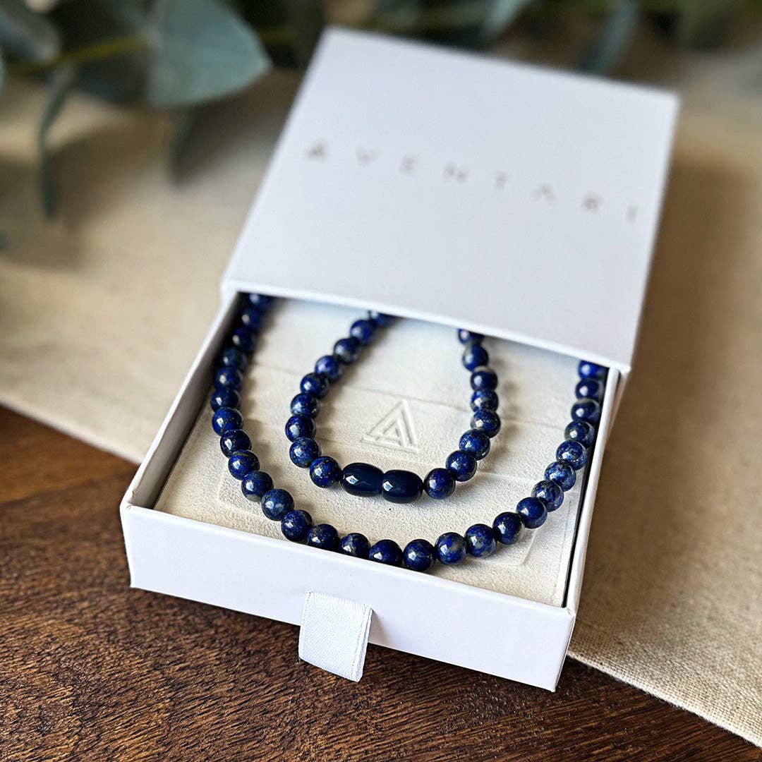 REMOVED BRAND – wholesale Beaded/pearl necklace – Lapis Lazuli necklace1