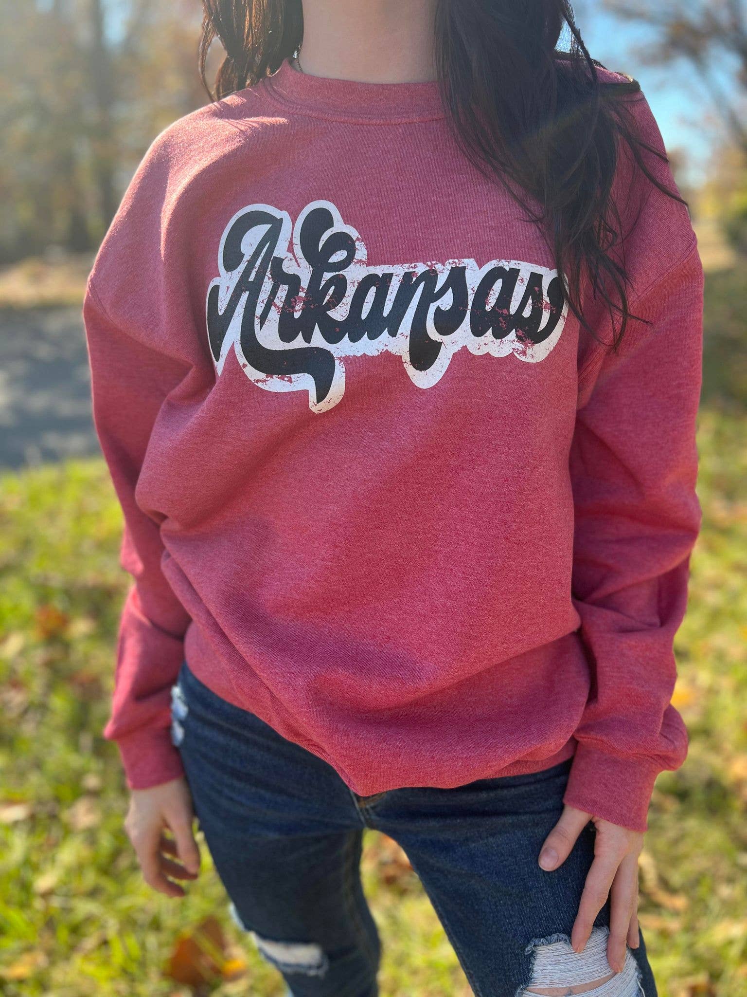 JAR Co - Wholesale Graphic Sweatshirt - Women's - Retro Arkansas Sweatshirt3