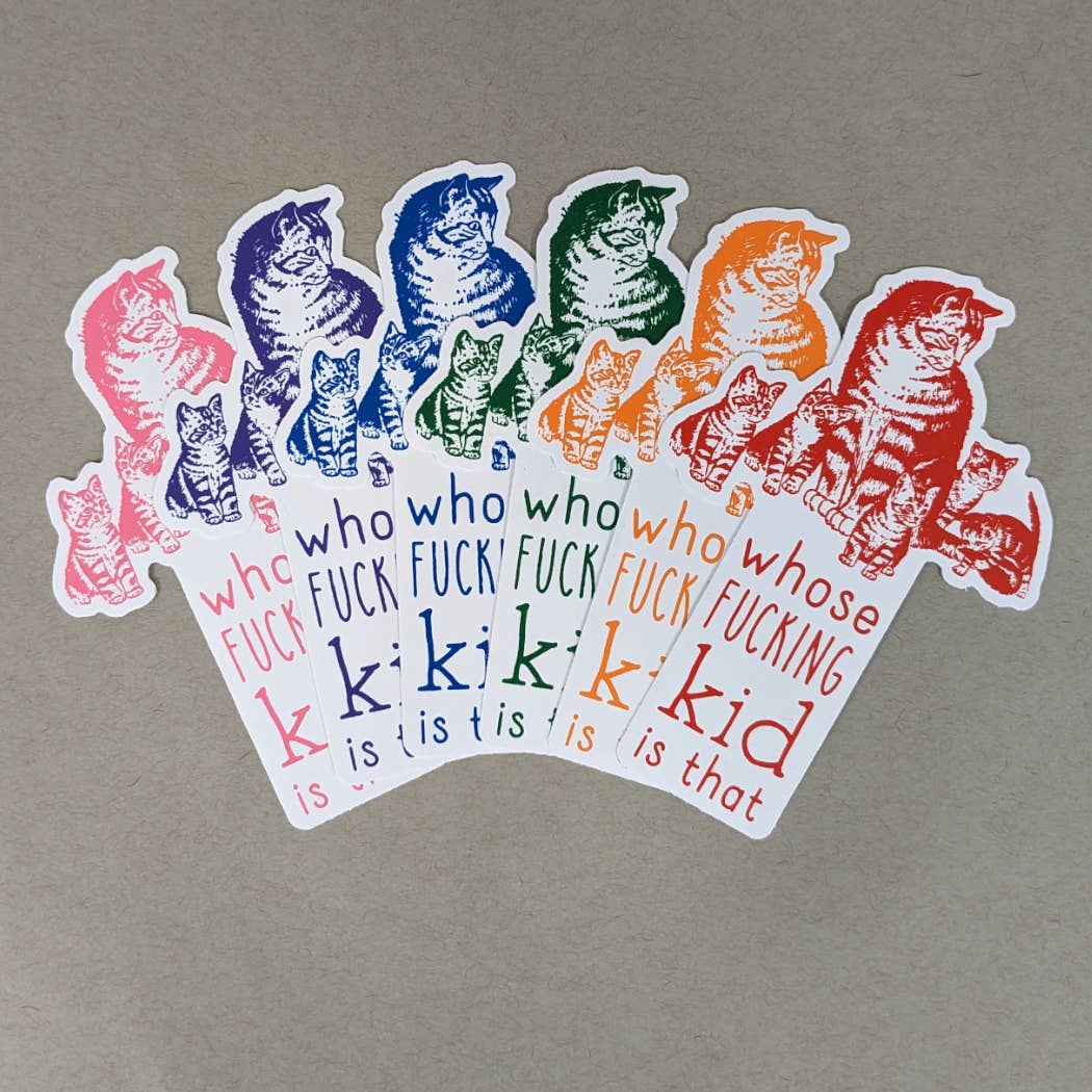 Rx Letterpress - Wholesale Sticker - Whose [Explicit] Kid is That? | Vinyl Sticker | Parent Humor1